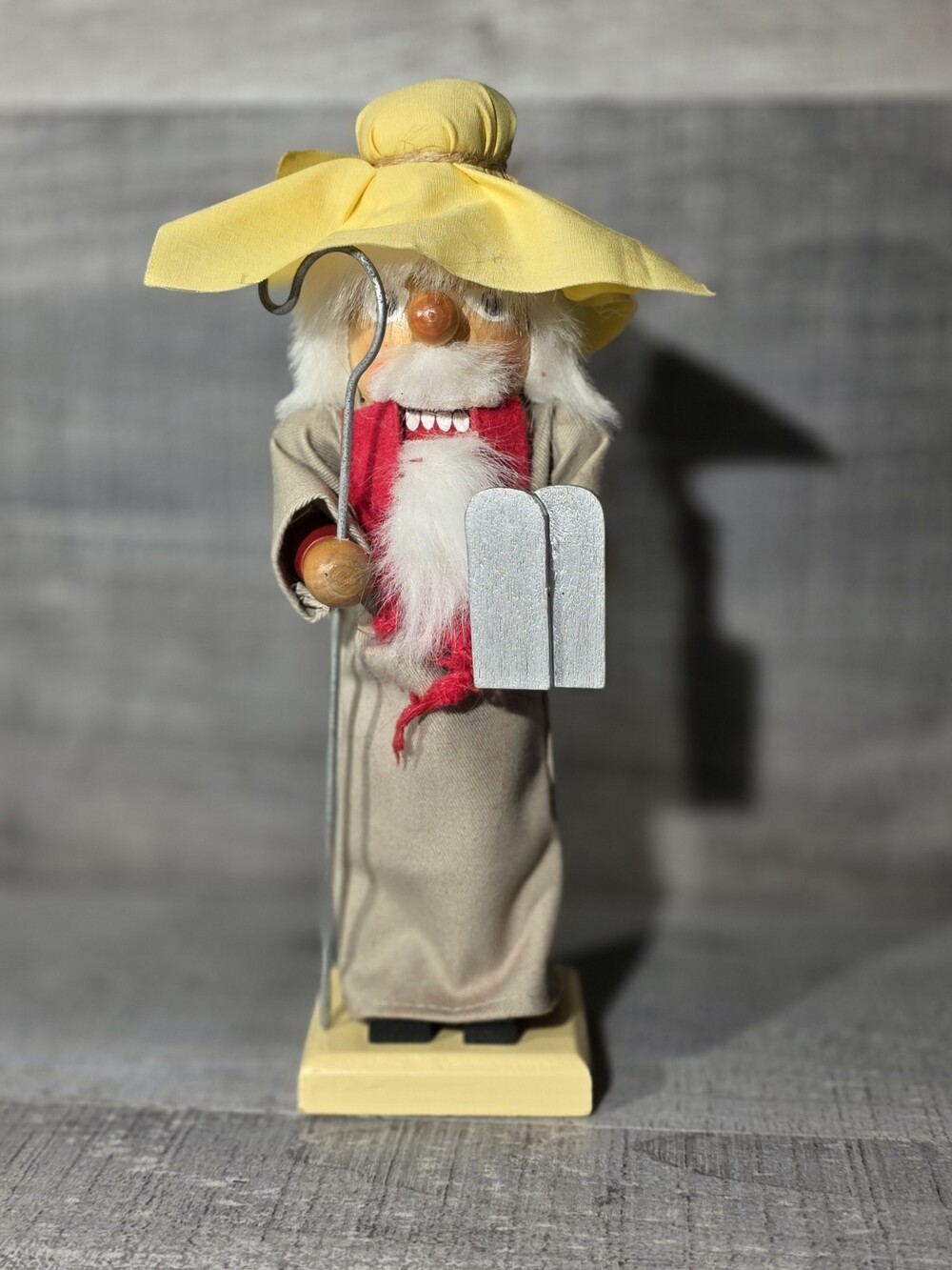 Moses w Ten Commandments Nutcracker Christmas Decor 9.5" Very Rare b326